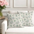thumbnail image 3 of Set of 2 Summer Daisy Pillow Covers 16x16 Inch, Eucalyptus Leaves Flower Farmhouses Vintage Decorative Throw Pillow Cases Cotton Cushion Covers for Sofa Couch Bed Living Room Bedroom Home Decor, 3 of 9