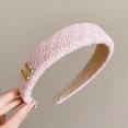 thumbnail image 1 of Diadema marrón de otoño e invierno para mujer, paquete de cabello con calavera alta, banda para el cabello a presión superior que combina con el tocado de horquilla para viajes al aire libre, 1 of 5