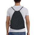 thumbnail image 2 of Kdxio Constellation Print Drawstring Backpack Bag,Waterproof Draw String Back Sack, Gym Drawstring Bags Swim Bag For Unisex, 2 of 9