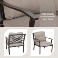 thumbnail image 3 of MF Studio 3PCS Patio Conversation Set with 2 Cushioned Chairs & 1 Side Table Suitable for Garden Patio Balcony, Beige, 3 of 6