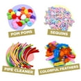 thumbnail image 5 of Enno Vatti Arts and Craft Supplies for Kids - DIY 1750pc Art Kit Materials - Craft Box for Kids - Bulk Classroom Art Supplies for Children - Craft Bundles for Kids - H0.08xL11.4xW0.4 inch, 5 of 7