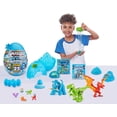 thumbnail image 5 of Smashers Dino Ice Age Raptor Series 3 by ZURU Surprise Egg with Over 25 Surprises! - Slime, Dinosaur Toy, Collectibles, Toys for Boys and Kids (Raptor) , Blue, 5 of 5