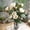 Beige, variant on Artificial Flowers Wedding Decor Home Floral Arrangement Single Pink Magnolia Leaf Silk Floral Branch, Soft Pastel Bloom for Bridal Shower Farmhouse Living Room Table Styling