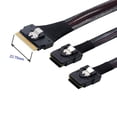 thumbnail image 2 of Xiwai Cable PCI-E Ultraport Slimline SAS Slim 4.0 SFF-8654 8i 74pin to Dual SFF-8087 Mini SAS Cable PCI-Express, 2 of 7