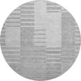 thumbnail image 2 of Addison Rugs Mayfield Washable Transitional Striped Silver Round Rug, 8' x 8', 2 of 5
