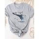 thumbnail image 5 of Camiseta con estampado de dibujos animados de dinosaurios y amor, ropa de verano de manga corta para mujer, camiseta básica gris, camiseta gráfica de moda, 5 of 5