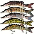 thumbnail image 3 of 2PC Fishing Lures Jigs, Full-Size Multi Jointed Swimbait, Slow Sinking Segmented Bass Fishing Lure, Swimming Fishing Lure Freshwater Saltwater, Perch Pike Walleye Striped Bass Lures, Fishing Bait Kit, 3 of 10