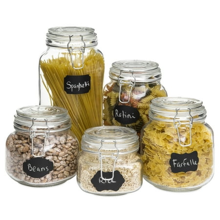 Best Choice Products Mason Jars w/Labeling Stickers & Chalk, Set of (All Time Best Strikers)