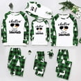 thumbnail image 2 of Snowman Family Christmas Pajamas Set, Plaid Matching Holiday Sleepwear Long Sleeve Tops & Pants Loungewear Green White, 2 of 7