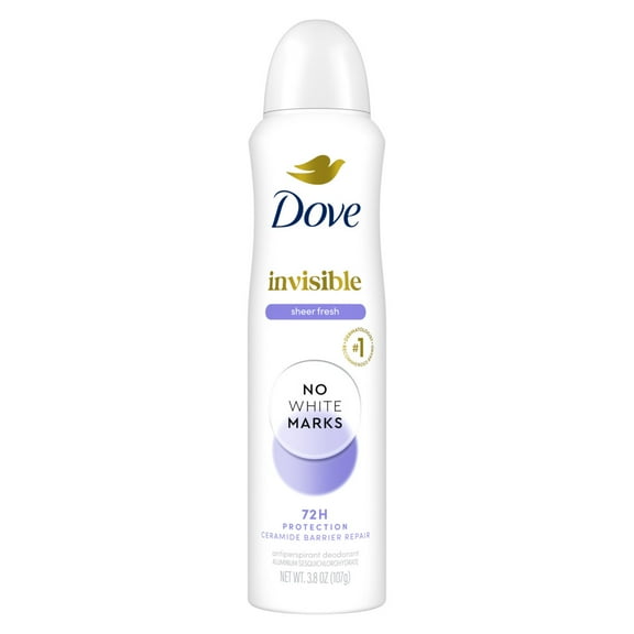 Dove Advanced Care Antiperspirant Deodorant Dry Spray Invisible Antiperspirant Tested on 100 Colors Sheer Fresh Anti-stain Antiperspirant with Sweat Protection,3.8 oz