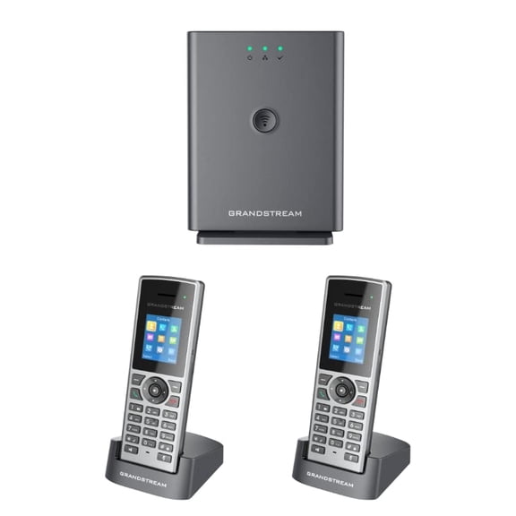 Grandstream DP752 Long-Range DECT Base Station   DP722 Units DECT HD Handset (2 x DP722)