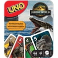 thumbnail image 1 of Juego de cartas Mattel Games UNO Jurassic World Rebirth en lata, 1 of 6