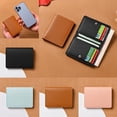 thumbnail image 2 of Small Wallet Bifold Leather Short Wallet Mini Purse Card PU H2Q4 Pur Holder, 2 of 7