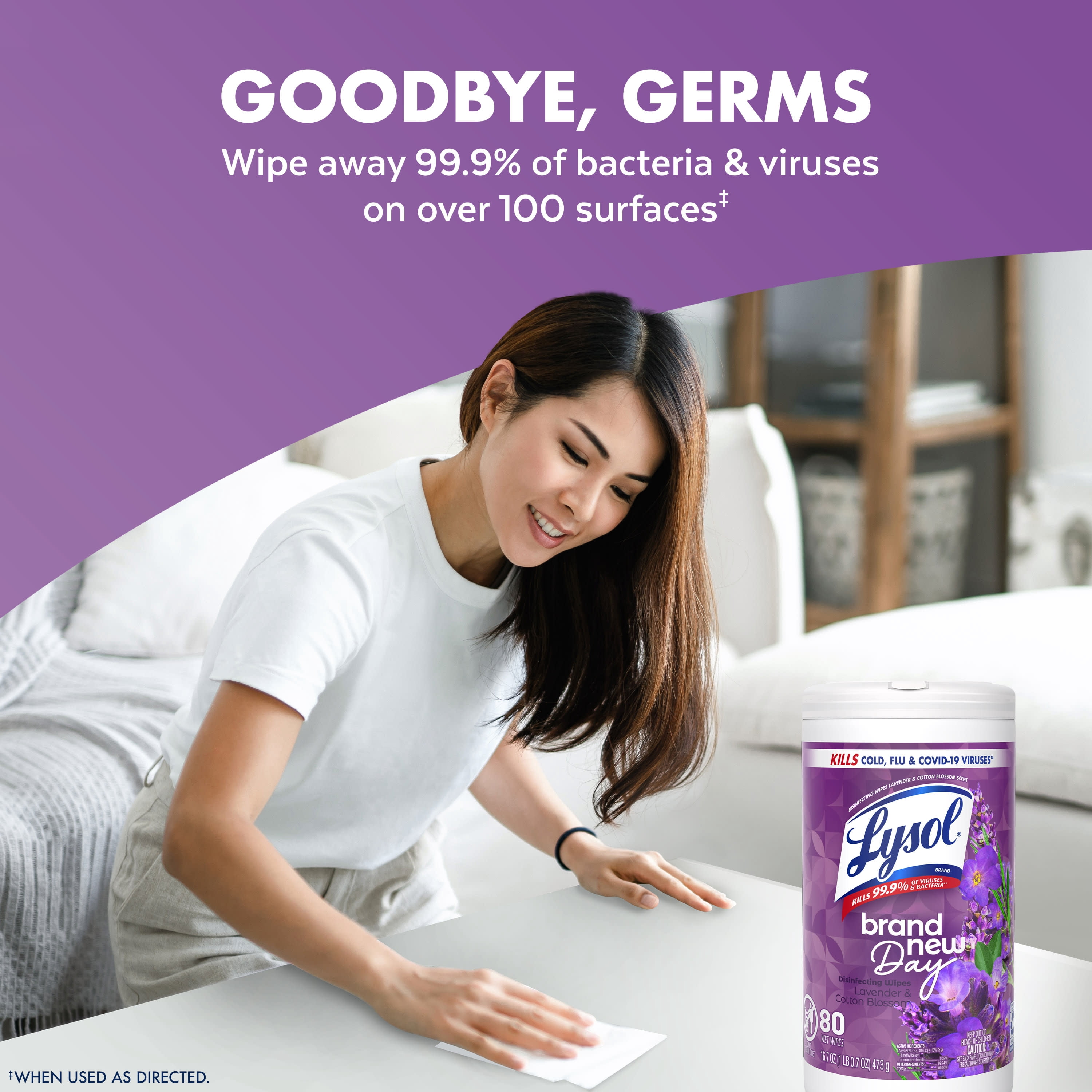 (3 pack) Lysol Disinfecting Wipes, All Purpose Cleaner, Multi Surface Antibacterial Cleaning Wipes, Cleaning Supplies, Lavender + Mango Scents, 80 Count Each (Pack of 2)