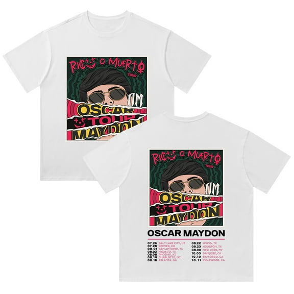 Oscar Maydon Tour 2025 T-Shirt Cotton Vintage Wash Tee For Women/Men Short Sleeve Tshirt Streetwear