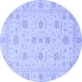 thumbnail image 1 of Ahgly Company Indoor Round Oriental Blue Traditional Area Rugs, 6' Round, 1 of 4