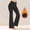 Black, variant on Fleece Yoga Pants Black Petite High Wasited Flared Leggings Tummy Control Casual Leggings,XL