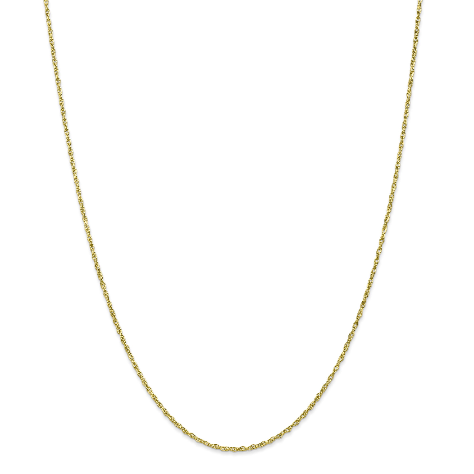 Primal Gold 10 Karat Yellow Gold 1.3mm Heavy Baby Rope Chain