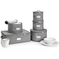 thumbnail image 1 of Sorbus Ensemble de 5 Pcs de Rangement pour Vaisselle pour Protéger Ou Transporter des Assiettes en Porcelaine, des Tasses et des Plats, 1 of 7