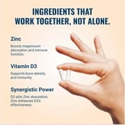 Live Conscious Magwell Magnesium Complex with Zinc & Vitamin D3 - Sleep, Bone, Heart, Immune Support - 120 Caps