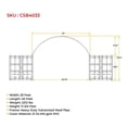 thumbnail image 5 of Shipping Container Canopy Shelter Kit - 40'(L) x 33'(W) 21 Oz 610 GSM PVC White Cover Storage Container Roof with 33' Back End Wall & Fabric Roll-up Door - Snow, UV & Weather-Resistant, 5 of 22