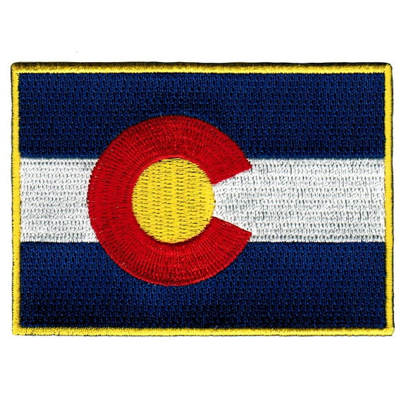 Colorado Embroidered Iron-On Flag Patch