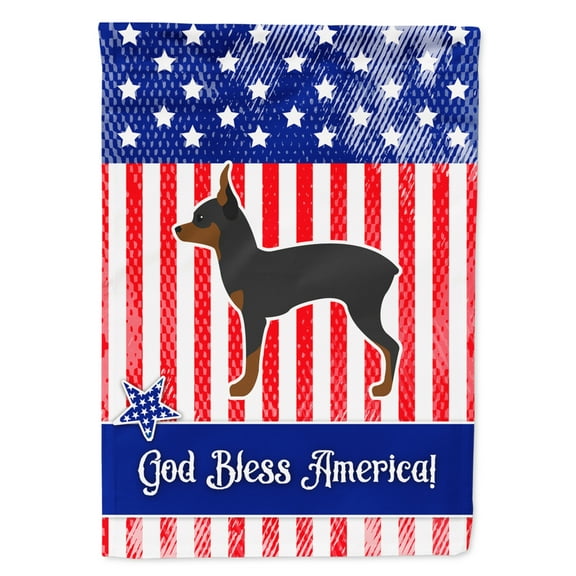 Carolines Treasures BB3287GF USA Patriotic Toy Fox Terrier Flag Garden Size  Small multicolor