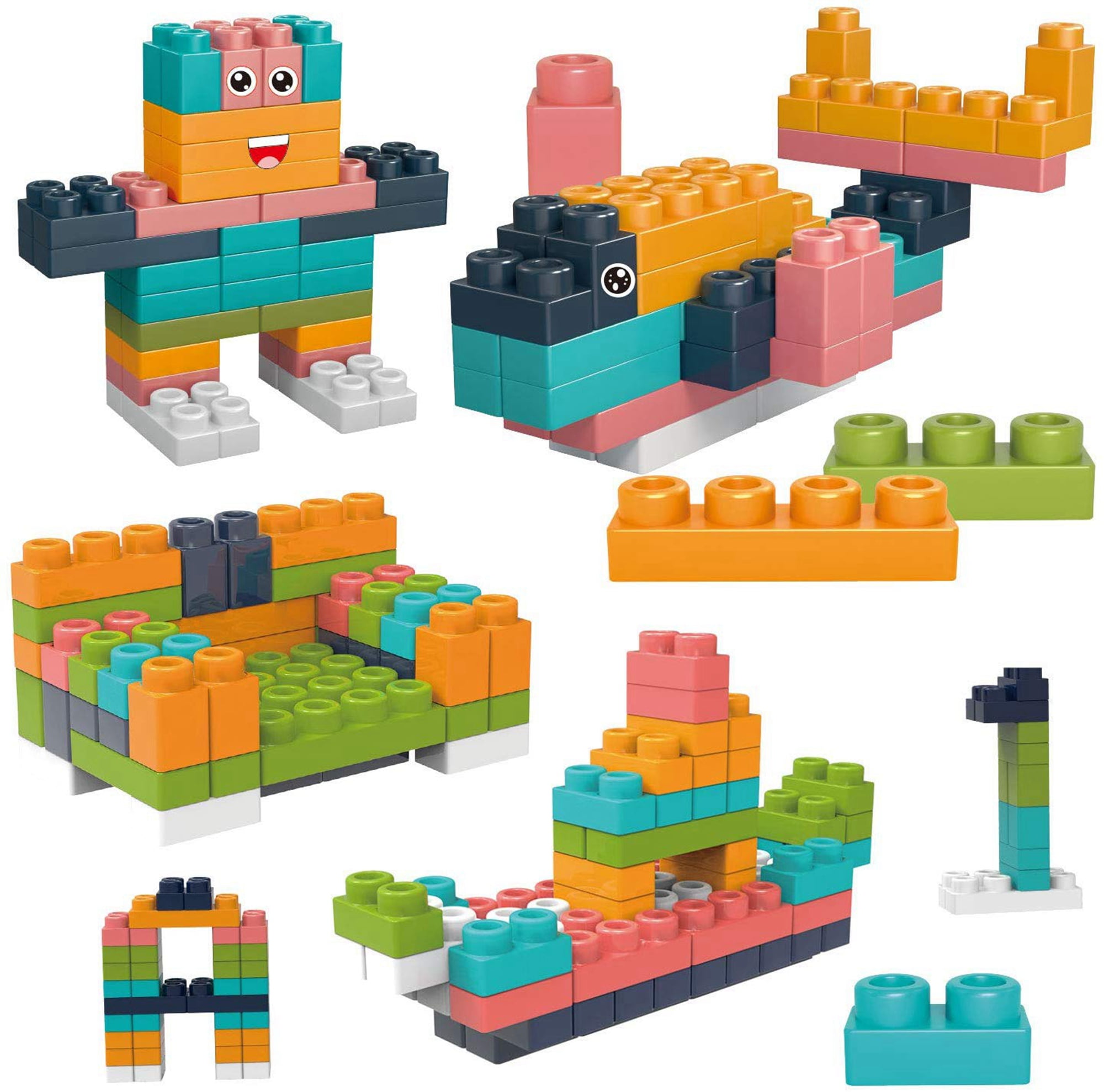126 Pieces Soft Building Blocks for Toddlers, Learning Educational