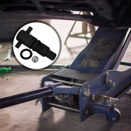 Hemobllo Floor Jack Seal Kit Jack Oil Return Valve Metal Black 1 Pair For Emergency Lifting Situations