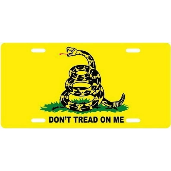 Don't Tread on Me License Plate, Front License Plate, Vanity Tag