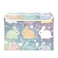 thumbnail image 2 of Foldable Fabric Storage Bin With Handle Collapsible Basket Box Storage With Lid Organizer Different Colors Bunnies, 2 of 7
