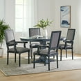 thumbnail image 2 of Noble House Neihart Wood 5-Piece Expandable Dining Set, Gray, 2 of 13