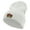 White, variant on Bang Embroidered 12 Inch Long Knitted Beanie - Olive OSFM