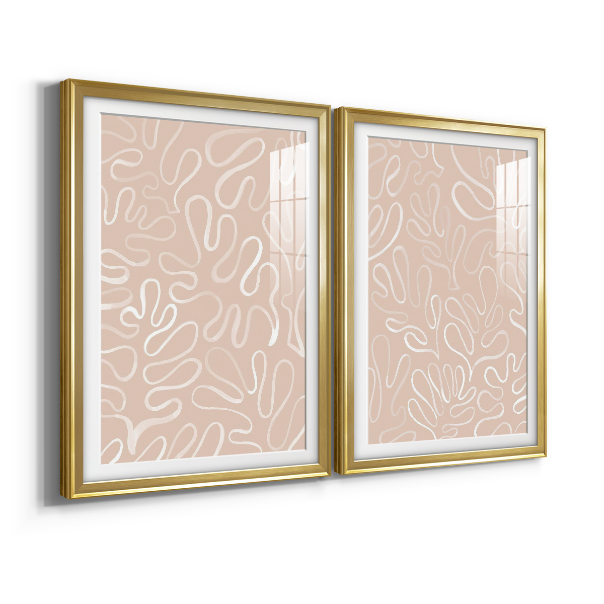 Wexford Home Matisse Pieces III Premium Framed Print, 22.5" x 30.5" - Ready to Hang, Gold (Set of 2)