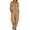 Khaki, variant on JULMCOMO Jumpsuits for Women Scoop Neck Short Sleeve Button Down Casual Rompers Loose Fit Summer Harem Pants with Pockets Army Green 2XL