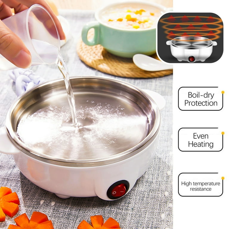 Electric Egg Cooker Rapid Boiler Poacher Maker 14 Egg Large Capacity Eggs Steamer Automatic Shut Off White, Size: 14 Eggs