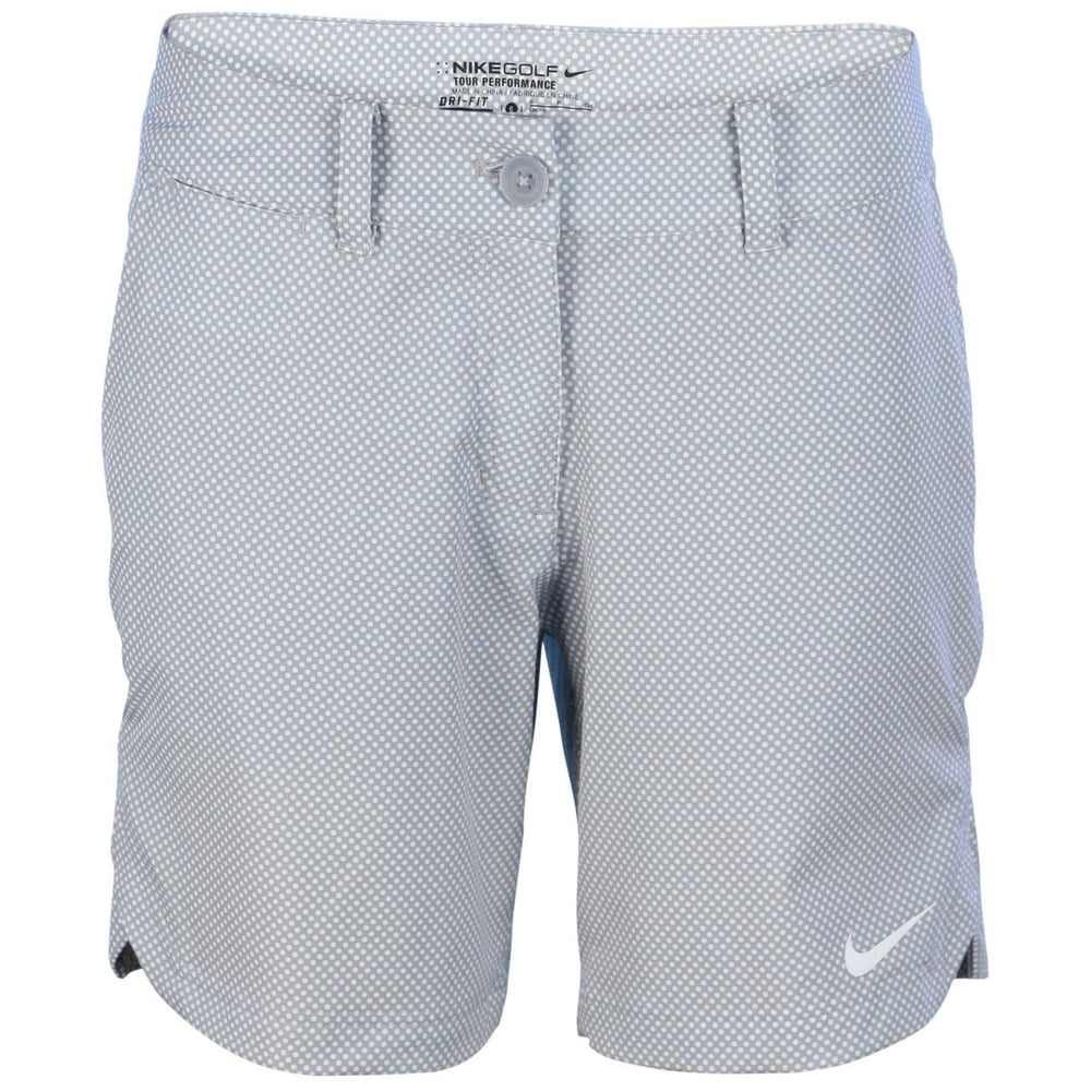 Nike Women's DriFit Greens Dot Golf ShortsCool Gray