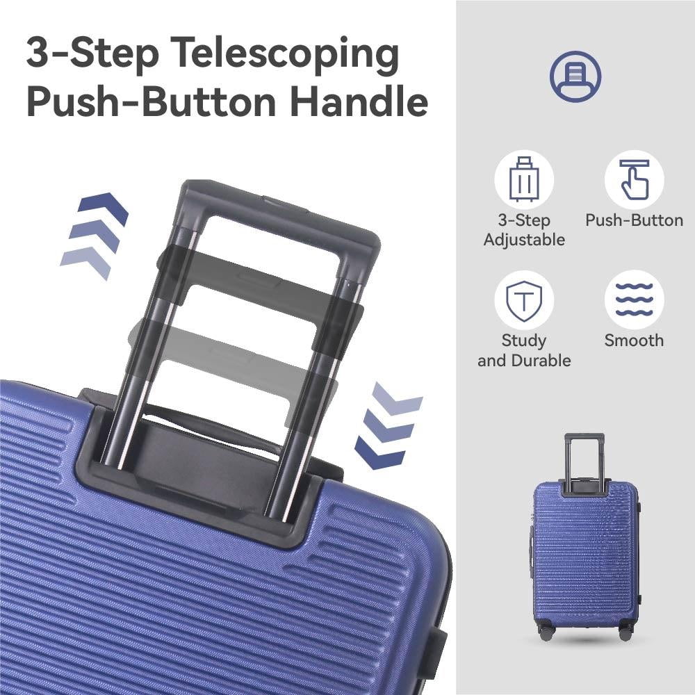 3Pcs 20''24''28'' Lightweight Luggage Sets, Hardshell Durable Suitcase Sets, 360-Degree Spinner Trunks with TSA Lock