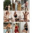 thumbnail image 6 of Ekouaer Womens 4 Piece Lounge Sets Ribbed Knit Crop Tank Top and Shorts Pants Casual Outfits, 6 of 7