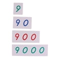 thumbnail image 2 of Montessori matemáticas número tarjetas 1-9000 para niños matemáticas aprendizaje juguete, 2 of 7