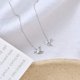 thumbnail image 3 of Pendientes colgantes con diseño de grulla de papel de origami, plata de ley, buena suerte, lindo enhebrador de borlas, cadena larga, línea de oreja, pendientes minimalistas, regalos de joyer, 3 of 5