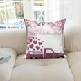thumbnail image 6 of Valentine's Day Purple Throw Pillow Covers 18x18 Set of 2,Truck Love Heart Decorative Pillow Cases for Bedroom Sofa Couch, 6 of 6