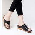 thumbnail image 5 of Ecetana Wedge Sandals for Women Flip Flops with Massage Footbed Casual Dressy Walking Sandals, 5 of 6