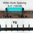 thumbnail image 4 of Coat Rack Wall Mount,24" Solid Wood Coat Hooks Wall Mounted Coat Hanger,16" Hole to Hole,Heavy Duty Hook Rack Rail,4 Triple Hooks for Hanging Coats,Jacket,Clothes,Hat,Backpack,Weathered Brown, 4 of 10