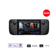 Valve Steam Deck 512GB Handheld Gaming Console with Carring case, 16GB RAM, 1280 x 800 OLED Display, Silicone Soft Cover Protector & Joystic Cap & Tempered Glass Film Bundle