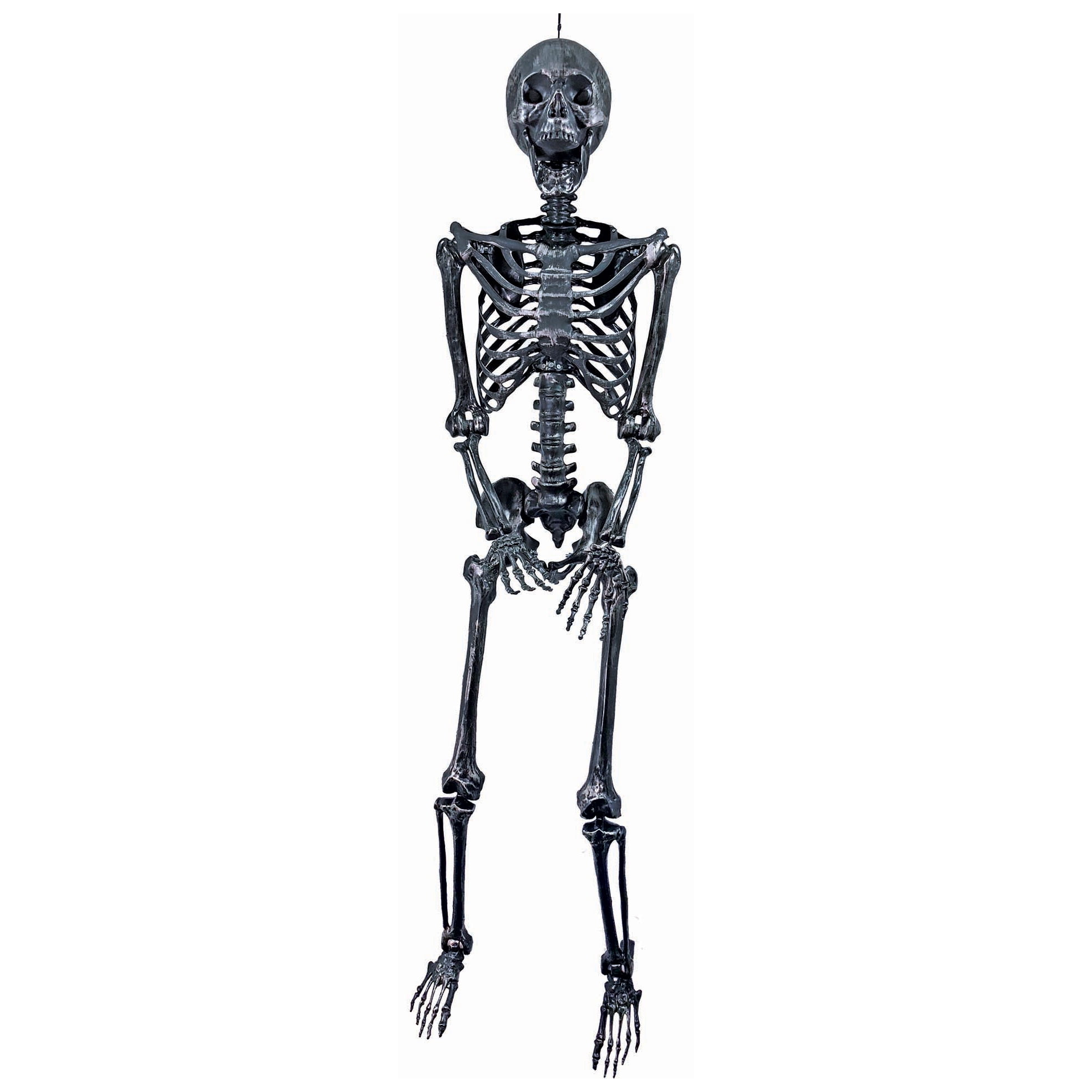 60" Posable Silver Skeleton Halloween Decoration - Walmart.com