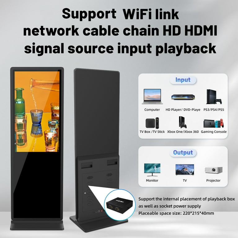 BOSTOディジタルスクリーン Amazon.com: 55 Inch 4K Touchscreen Digital Signage,Indoor