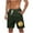 Army Green, variant on cocolona Mens Summer Vacation Beach Shorts Fashion Casual Hawaiian Print Elastic Waist Drawstring Swim Shorts Plus Size Board Shorts with Pockets