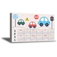 thumbnail image 1 of Boy's Room Decor Ideas Funny Cars Canvas Wall Art Nursery Play Room Year Calendar 2021 Gifts for Kids Bedroom Home, 1 of 7