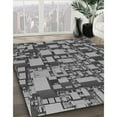 thumbnail image 3 of Ahgly Company Machine Washable Indoor Round Transitional Dark Gray Area Rugs, 6' Round, 3 of 7